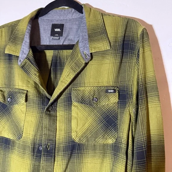 Vans Sycamore Flannel Button Down Long Sleeve Green - Picture 6 of 6